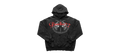 Sak Yant Hoodie, Washed Black – Blood, front